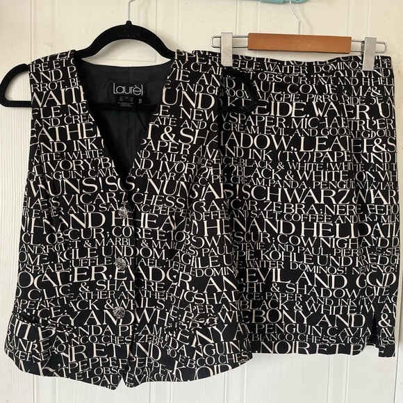 Laurèl By Escada Vintage Matching Skirt and Vest Set - Picture 1 of 15